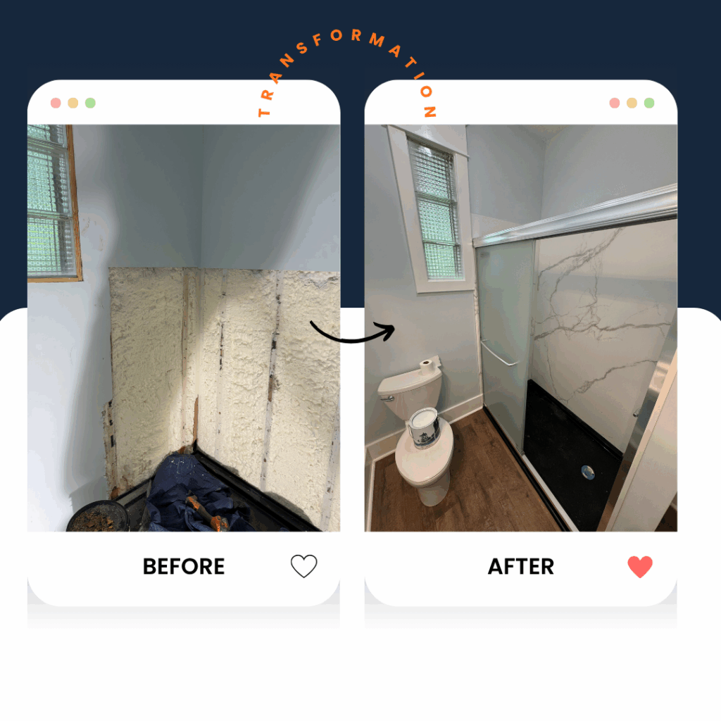 construction of a bathroom for a garage